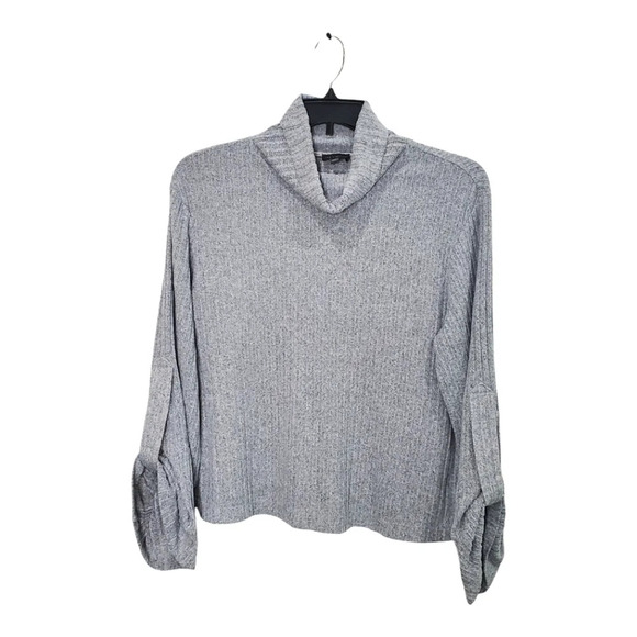 The Limited Sweaters - The Limited Grey Cowl Neck Wide Sleeve Sweater Sz L
